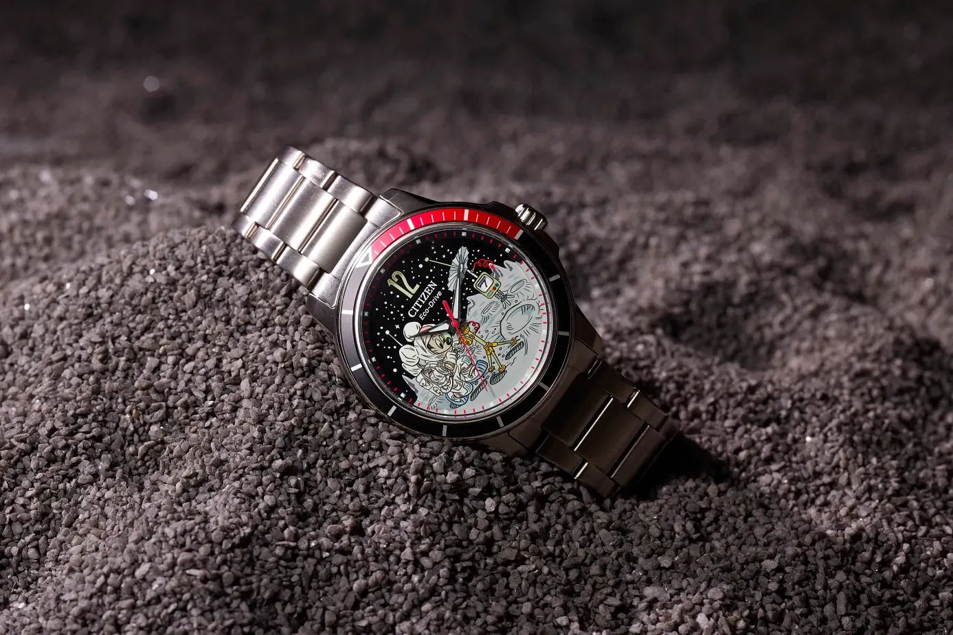 AWTV Reloj Citizen Negro Mickey Astronaut para Caballero AW1709-54W